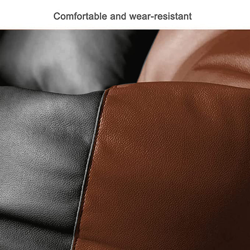 ZenLiving® 3XL Filled Bean Bag Combo – Faux Leather | Tan & Black | Footrest + Cushion (Copy) Zen Living