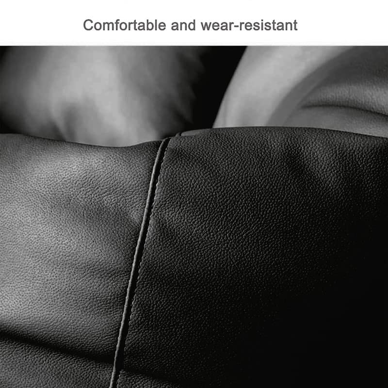 ZenLiving® 4XL Filled Bean Bag Combo – Faux Leather | Black | Footrest + Cushion Zen Living