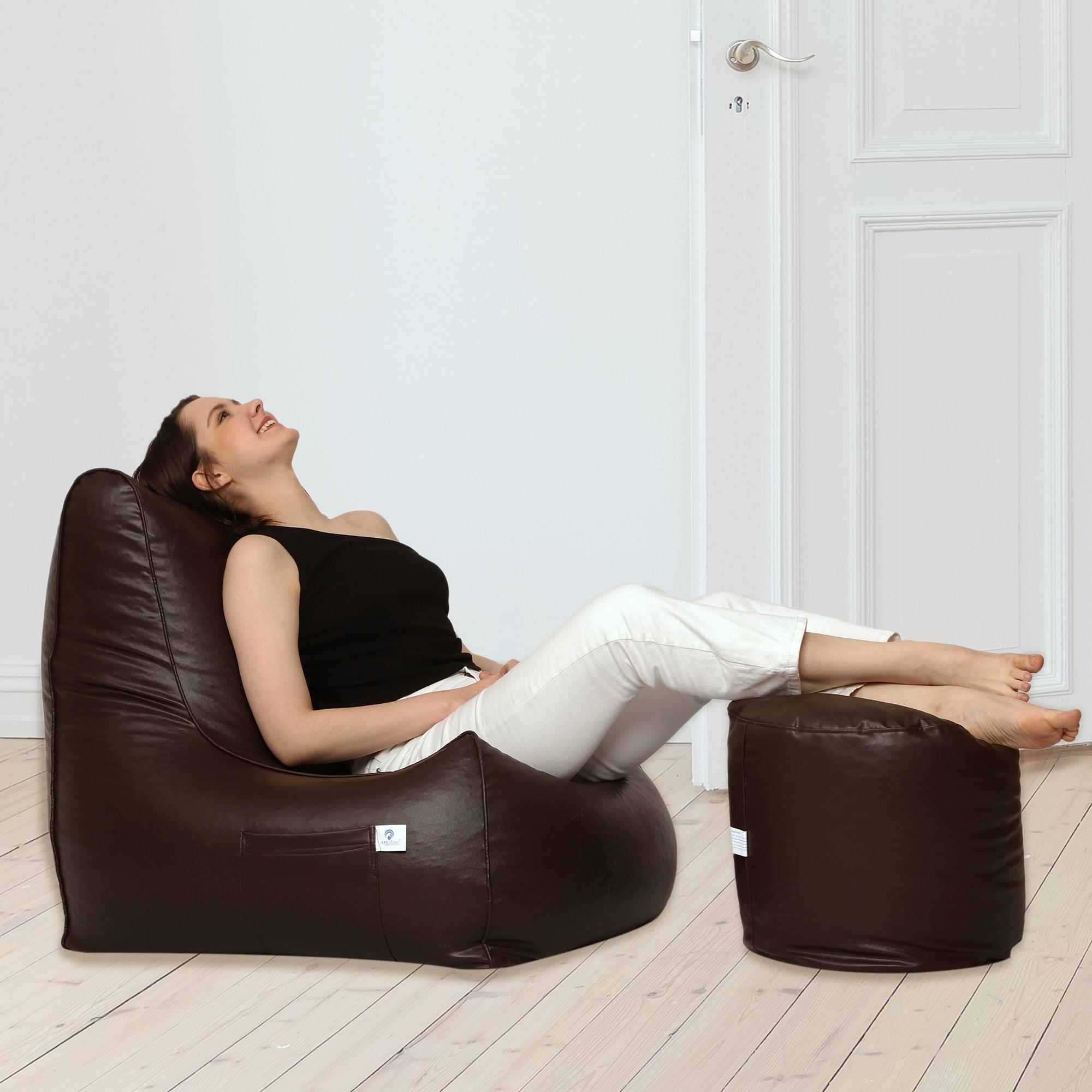 Isabelle & Max™ Faux Leather Bean Bag Chair & Lounger | Wayfair